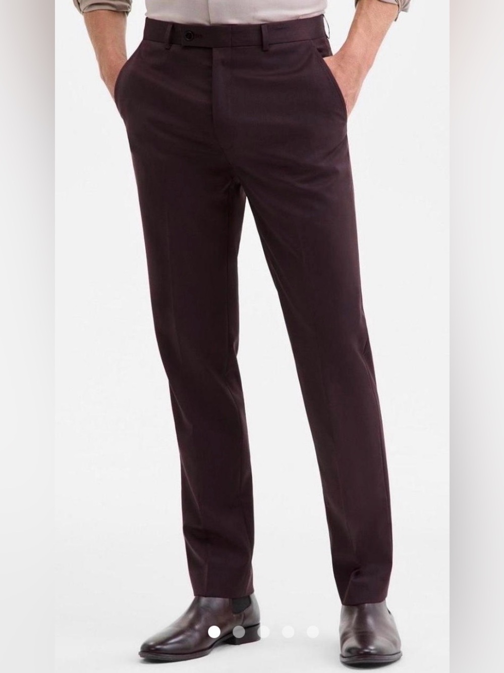 Calvin Klein Men's Red Trousers - Jace - Size 38W x 30L